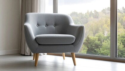 Comfortable armchair in a bright living room setting.