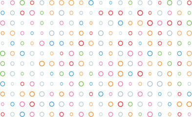 Colorful circles pattern on white background. vector illustration