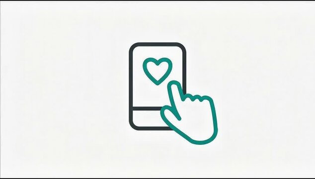 Animated Icon Like Comment. suitable for Feedback symbol. Outline element on white background. 4K video