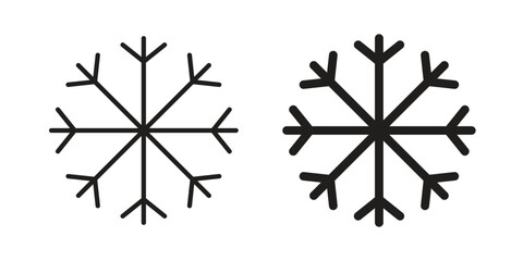 Ice icons in a black filled and outlined style. Set of vector icons