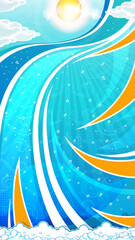 Summer themed background for car wash business