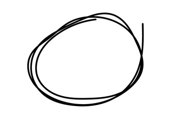 C&iacute;rculo trazado a mano con trazos de bol&iacute;grafo negro 