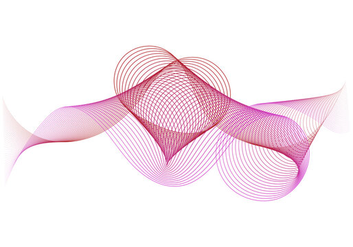 Ondas abstractas de l&iacute;neas curvas en degradado rosa y magenta 