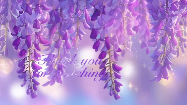 Animated Screen Stream, Wisteria Flowers, Scenes Twitch, Violet Floral Youtube, Aesthetic Theme, Overlay Set, Violet Stream Theme