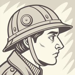 vector illustration of a soldier