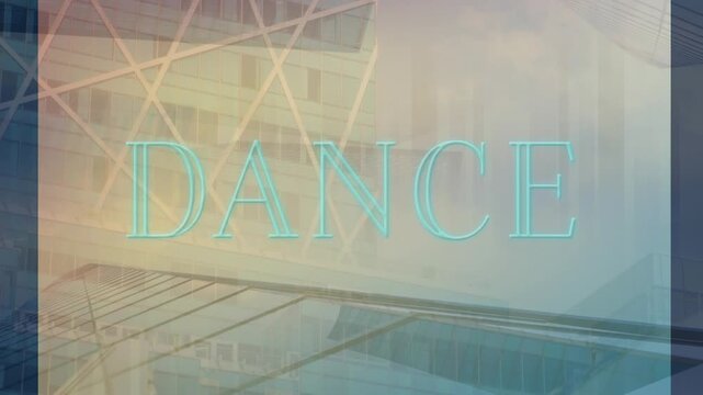 Animation of massive sale text over circles on circles