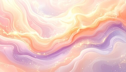 Abstract colorful background vector illustration featuring a wavy gradient pattern with artistic paint curves and vibrant rainbow motion