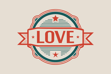 Obraz premium love typography vector icon, romantic love lettering design, heart text typography icon, love word creative lettering, romance typography vector icon, love text decorative design