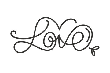 love typography vector icon, romantic love lettering design, heart text typography icon, love word creative lettering, romance typography vector icon, love text decorative design