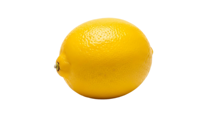 A single whole bright yellow lemon ready for use