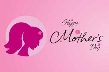 Mother's Day greeting card background in pink