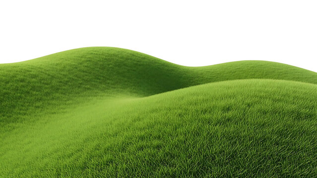 Lush green rolling hills and grassy landscape background image