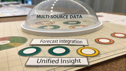 Multi-source data visualization with forecast integration and unified insight in a strategic business environment