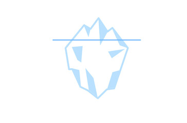 顕在意識・潜在意識の氷山のイラスト