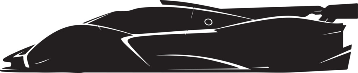 Black Police Car Silhouette Vector