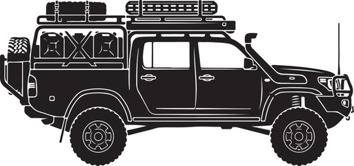 Black Police Car Silhouette Vector