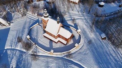 Sądecki Park Etnograficzny, największe muzeum skansenowskie w Małopolsce, prezentujące architekturę drewnianą i tradycyjną kulturę ludową Sądecczyzny. Nowy Sącz, Małopolska, Polska, Europa © Albin Marciniak
