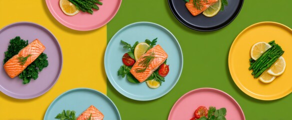 Colorful meal portions dance together for effortless weekly dining plans like a well-choreographed feast