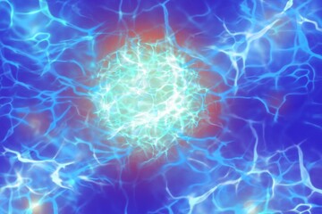 Obraz premium Abstract Blue Neurons – Brain Network Concept. Neural Connections Icon – Blue Brain Cells Illustration. Futuristic Blue Brain Neurons – Neural Network Design