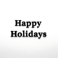 Festive Happy Holidays greeting with elegant black text