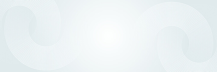 White abstract background. Modern circle lines pattern. Futuristic concept. Minimal geometric design.