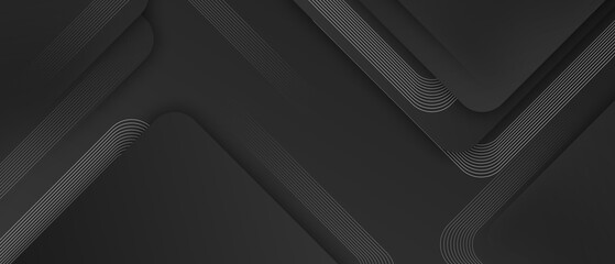 modern black geometrics shapes on abstract gradient background