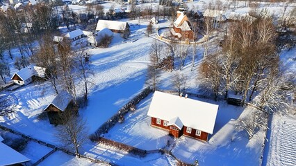 Sądecki Park Etnograficzny, największe muzeum skansenowskie w Małopolsce, prezentujące architekturę drewnianą i tradycyjną kulturę ludową Sądecczyzny. Nowy Sącz, Małopolska, Polska, Europa