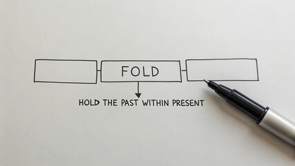 Conceptual illustration of folding time and memory, emphasizing the relationship between past and present through art