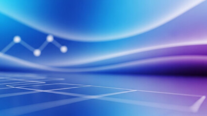 Abstract Business Analytics Background with Line Graph and Grid