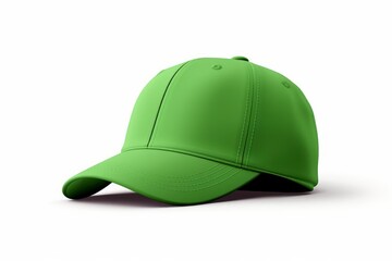 Fototapeta premium Green baseball cap displaying casual headwear fashion for sports or everyday use