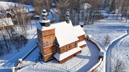 Sądecki Park Etnograficzny, największe muzeum skansenowskie w Małopolsce, prezentujące architekturę drewnianą i tradycyjną kulturę ludową Sądecczyzny. Nowy Sącz, Małopolska, Polska, Europa © Albin Marciniak