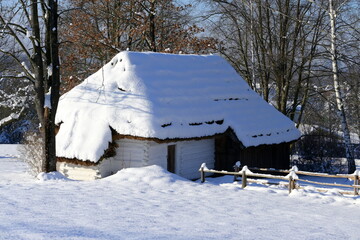 Sądecki Park Etnograficzny, największe muzeum skansenowskie w Małopolsce, prezentujące architekturę drewnianą i tradycyjną kulturę ludową Sądecczyzny. Nowy Sącz, Małopolska, Polska, Europa