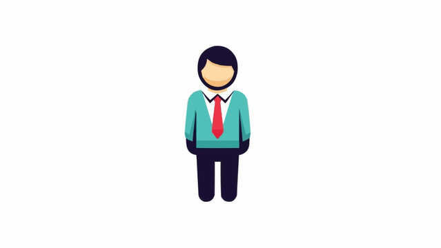 Cartoon man in business casual outfit.
