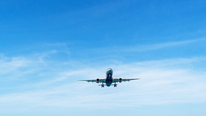 Fototapeta premium Passenger airliner landing or taking off