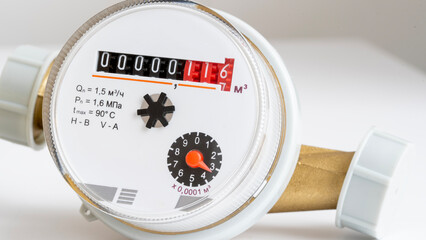 Hot water meter on the table