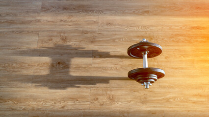 Dumbbells or exercise machines in the gym