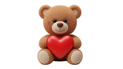 Fototapeta premium Teddy bear holding heart