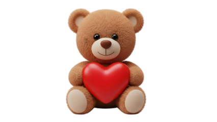 Teddy bear holding heart