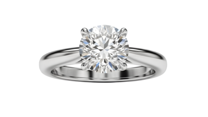 Solitaire diamond engagement ring