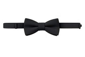 Black bow tie for elegant formalwear and special occasion fashion accessory, a classic gentleman's evening gala attire