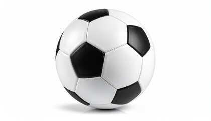 Classic Black and White Soccer Ball with Traditional Panel Design