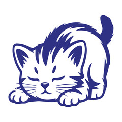 Kitten Stretching After Sleep