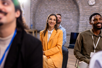 Colleagues Listening To Conference