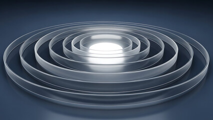 Abstract Translucent Glass Shields for Data Security Concept