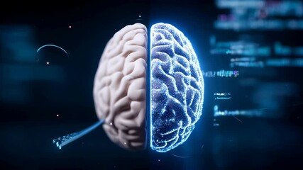 Brain human technology artificial intelligence digital data concept science innovation futuristic cyber future neural network - Powered by Adobe
