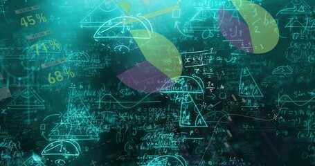 Animation of mathematical equations, data processing and statistics - Powered by Adobe