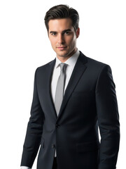 Professional man in suit isolated on transparent background isolated on transparent background