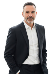 Fototapeta premium Professional businessman portrait isolated on transparent background isolated on transparent background