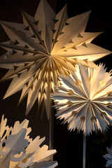 D&eacute;corations de No&euml;l &eacute;toiles en papier origami