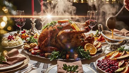 A Luxurious Thanksgiving Feast: A Culinary Celebration of Tradition and Flavor with Family